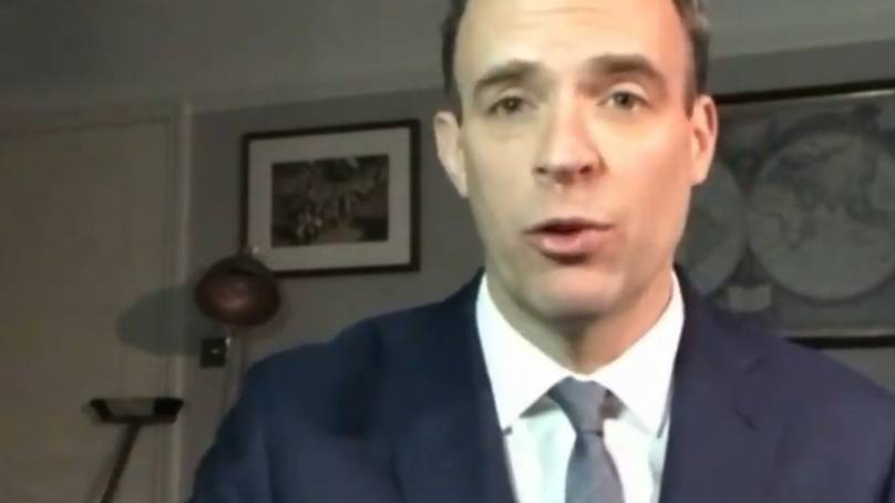 Viewers Spot Dominic Raab Propping Broom Against Door To ‘Keep Family Out’ During Interview