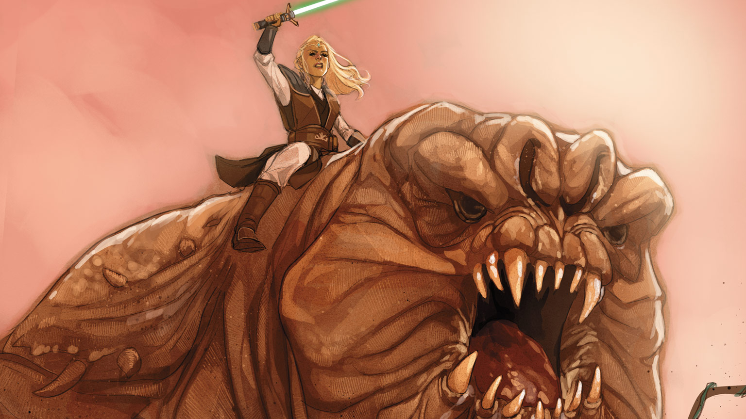A Jedi Rides a Rancor on the Cover of Marvel’s Star Wars: The High Republic #6, and It’s Amazing – Exclusive Reveal