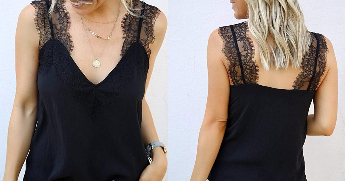 The Delicate Lace on This Simple, Silky Cami Is So Glamorous