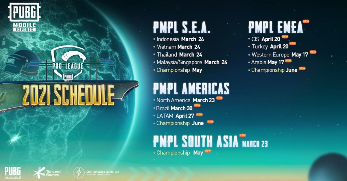 PUBG Mobile Pro League Adds Seven New Regions & World Tournament