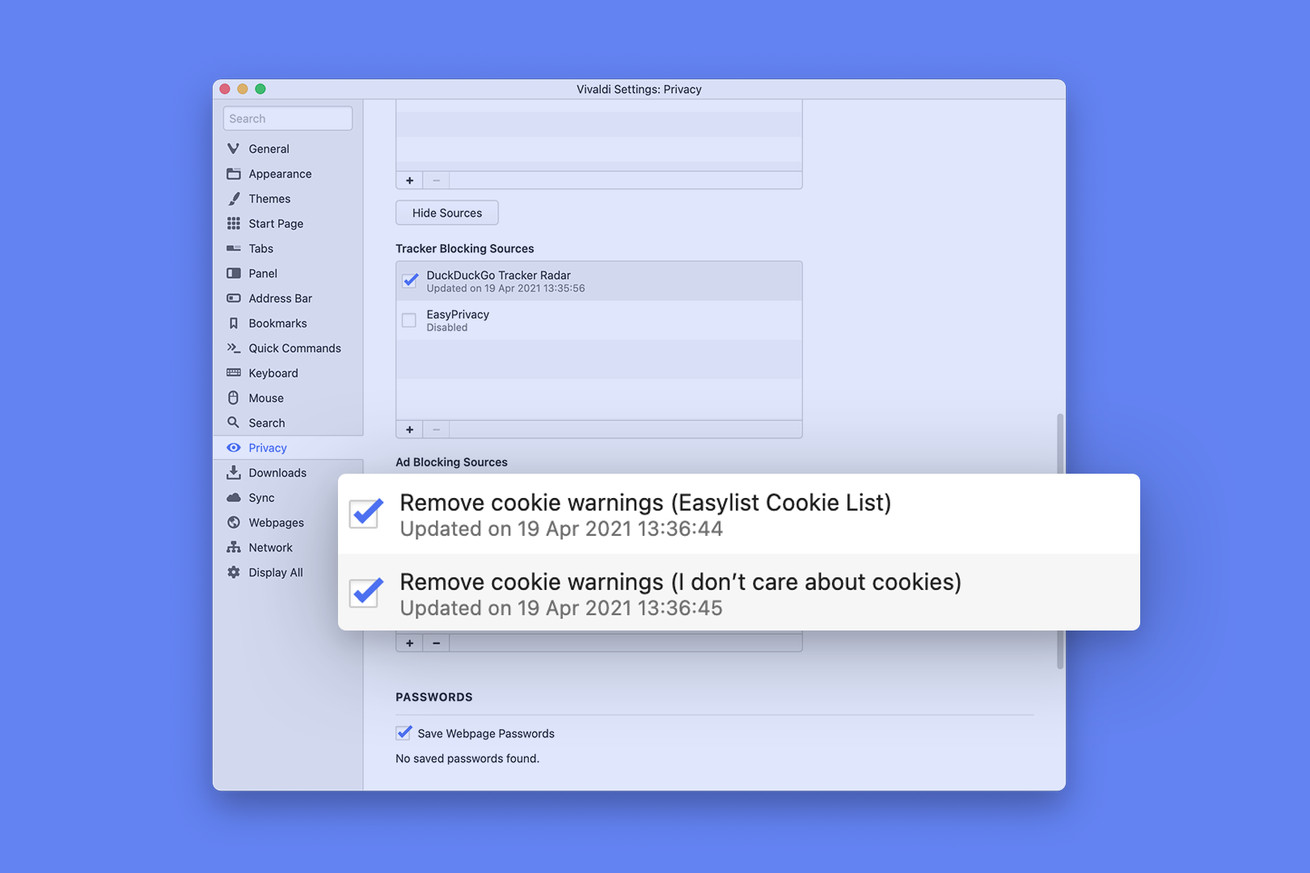 Vivaldi is updating its browsers to block annoying cookie pop-ups
