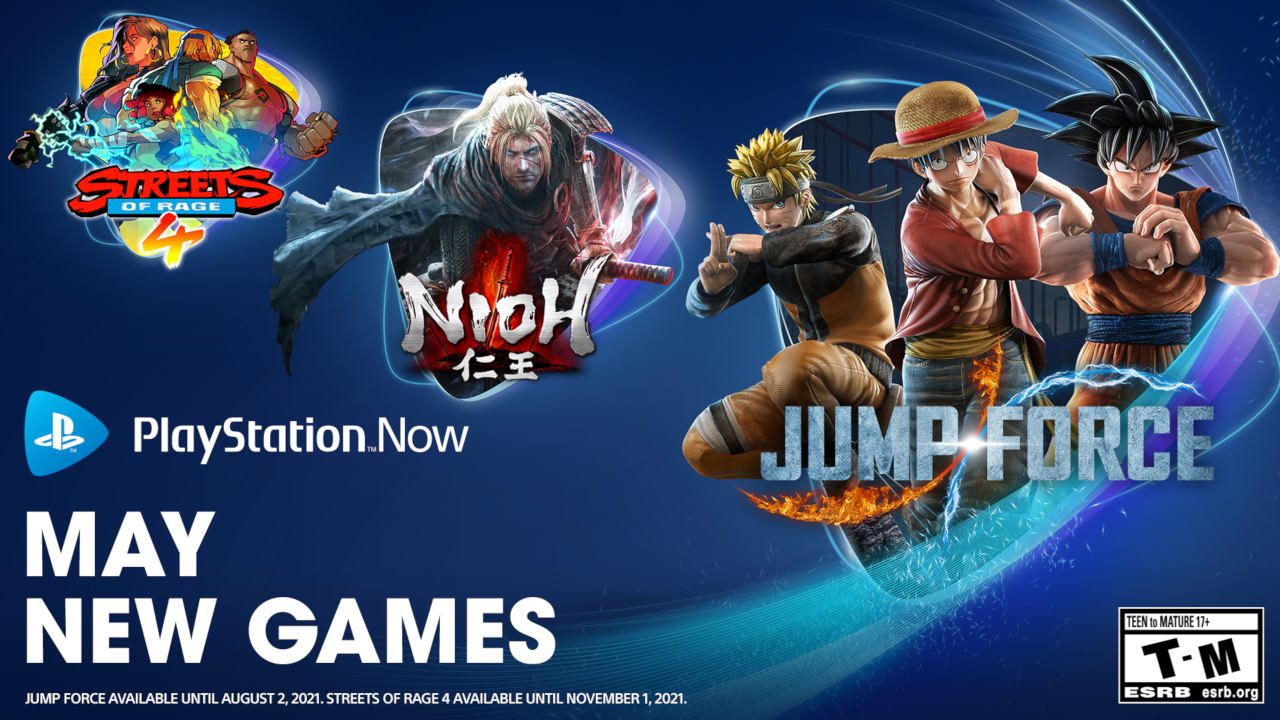 PlayStation Now games for May: Jump Force, Nioh and Streets of Rage 4